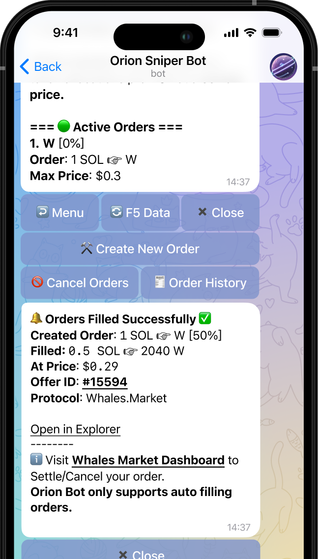 Automatically fill orders at a certain price